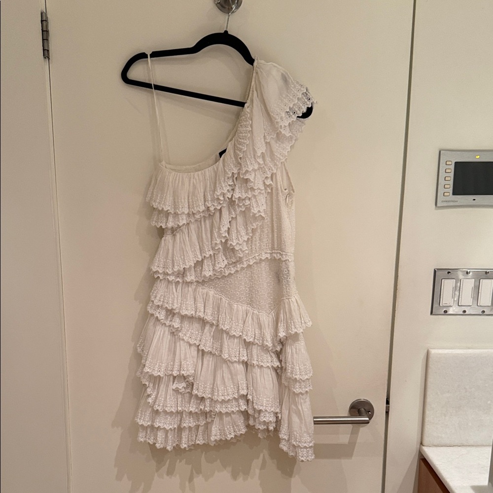 Isabel Marant White One Shoulder Dress